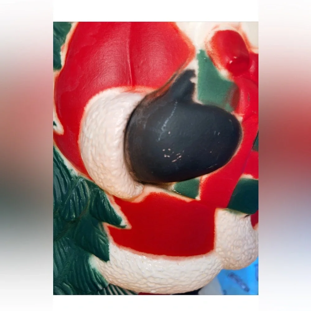 Vintage Santa Claus tabletop blow mold TPI 2004 Canada Christmas santa tree 18”‎